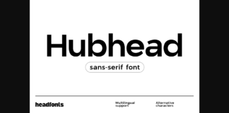 Hubhead Font Poster 1