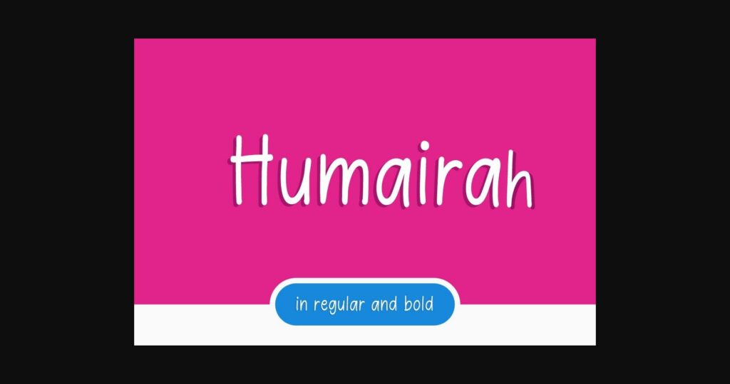 Humairah Font Poster 3