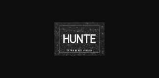 Hunte Extra Black Font Poster 1