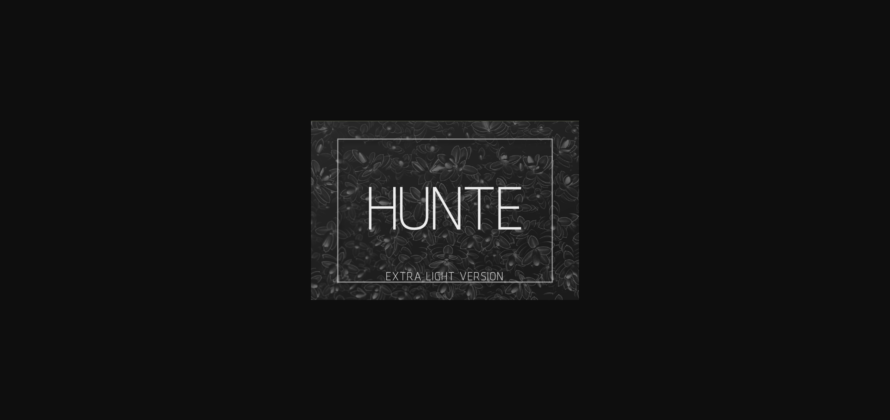 Hunte Extra Light Font Poster 3