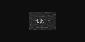 Hunte Extra Light Font Poster 1