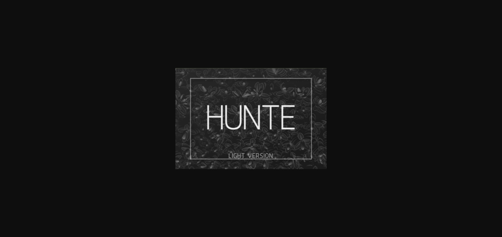 Hunte Light Font Poster 1