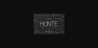 Hunte Thin Font Poster 1