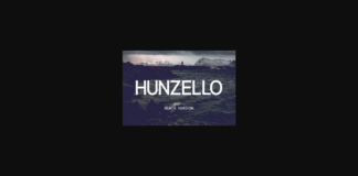 Hunzello Black Font Poster 1