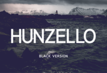 Hunzello Black Font