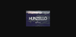 Hunzello Bold Font Poster 1