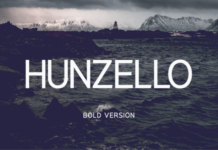 Hunzello Bold Font