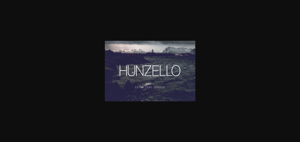 Hunzello Extra Light Font Poster 3