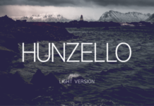 Hunzello Light Font