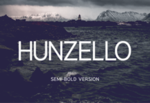 Hunzello Semi-Bold Font