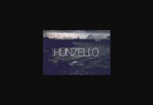 Hunzello Thin Font Poster 1