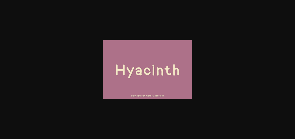 Hyacinth Font Poster 3