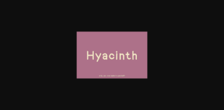 Hyacinth Font Poster 1