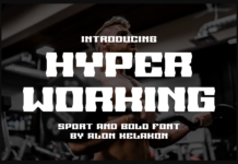 Hyper Working Font Poster 1