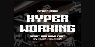 Hyper Working Font Poster 1