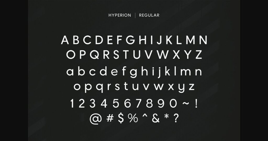 Hyperion Font Poster 4