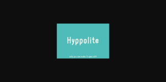 Hyppolite Font Poster 1