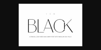 I Am Black Font Poster 1