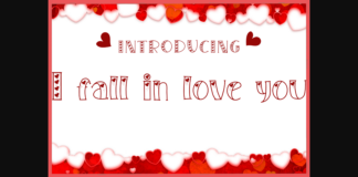 I Fall in Love You Font Poster 1