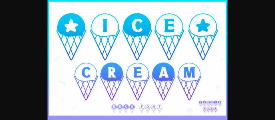 Ice Cream Font Poster 3