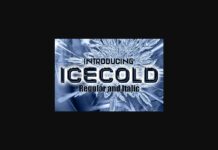 Icecold Font Poster 1