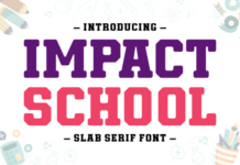 Impact School Font