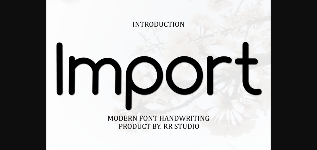 Import Font Poster 3