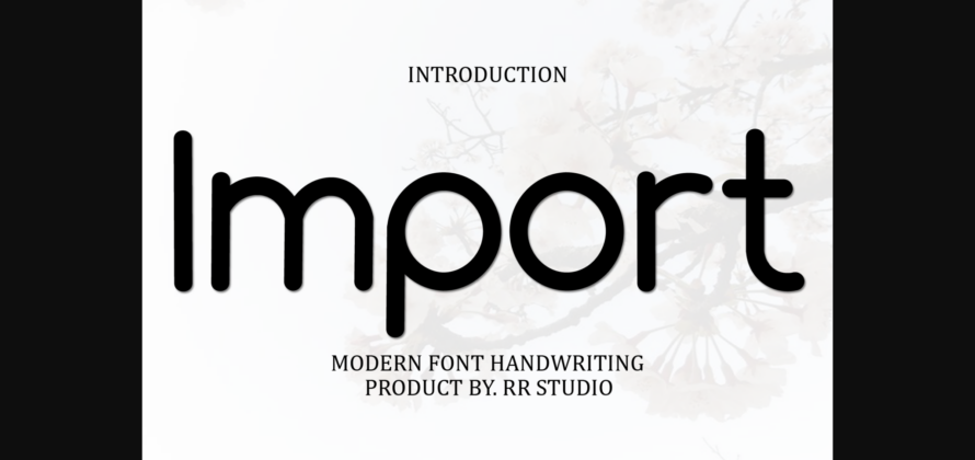 Import Font Poster 1