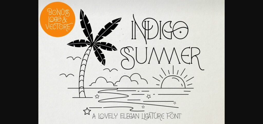 Indigo Summer Font Poster 1