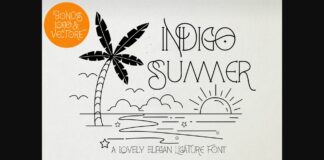 Indigo Summer Font Poster 1