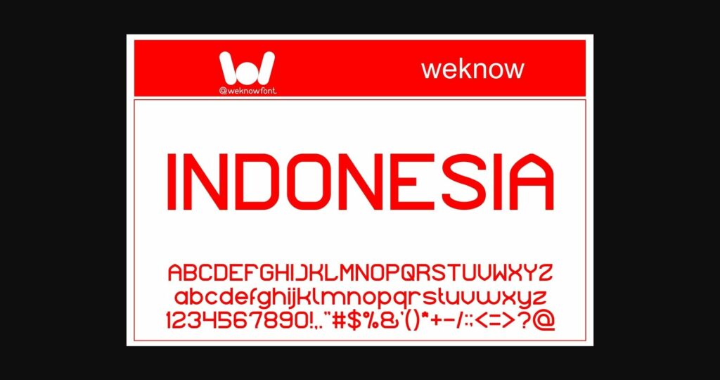 Indonesia Font Poster 3