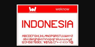 Indonesia Font Poster 1