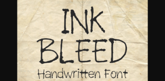 Ink Bleed Font Poster 1