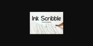 Ink Scribble Font Poster 1