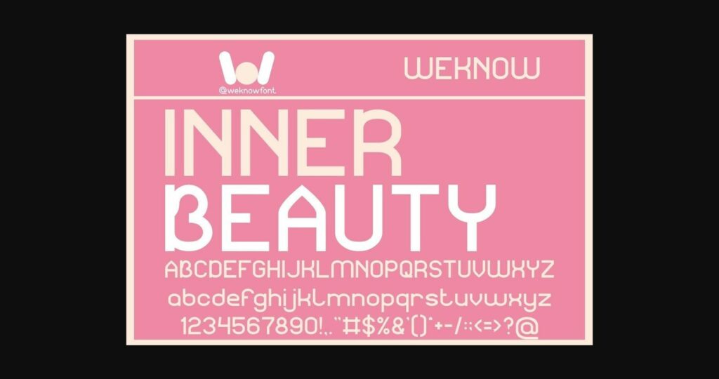 Inner Beauty Font Poster 1