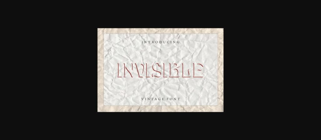 Invisible Font Poster 1