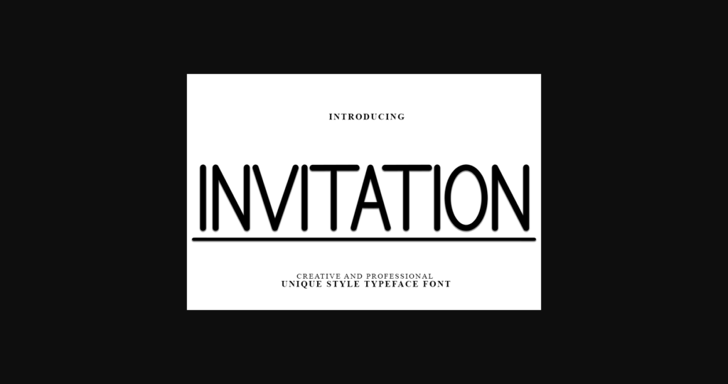 Invitation Font Poster 3