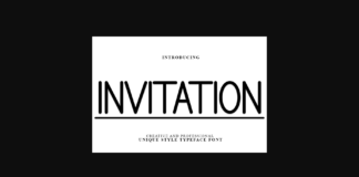 Invitation Font Poster 1