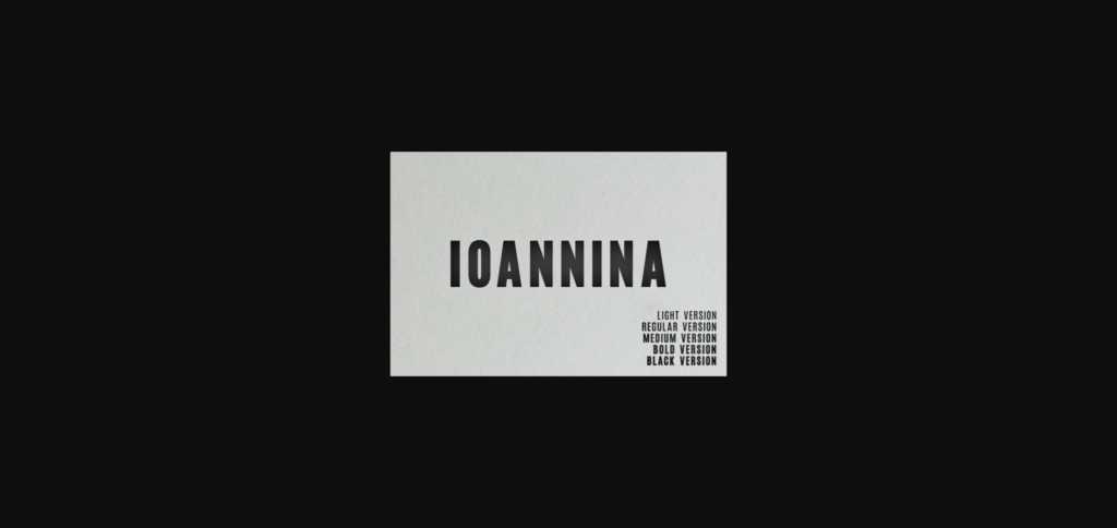 Ioannina Family Font Poster 3