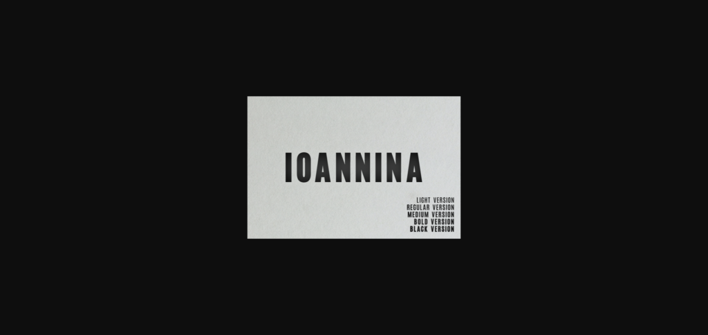 Ioannina Family Font Poster 1