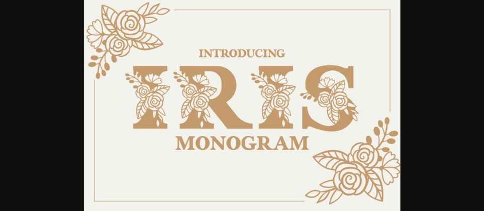 Iris Monogram Font Poster 3