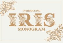 Iris Monogram Font Poster 1