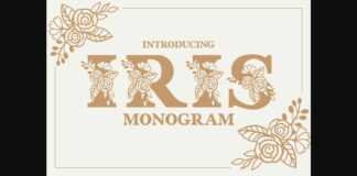 Iris Monogram Font Poster 1