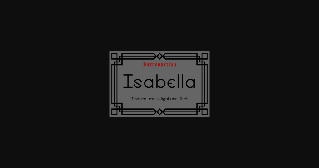 Isabella Font Poster 3