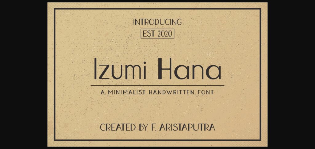 Izumi Hana Font Poster 3