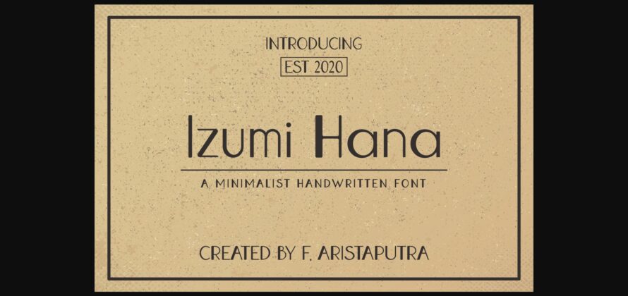 Izumi Hana Font Poster 3