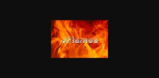 J Flames Font Poster 1