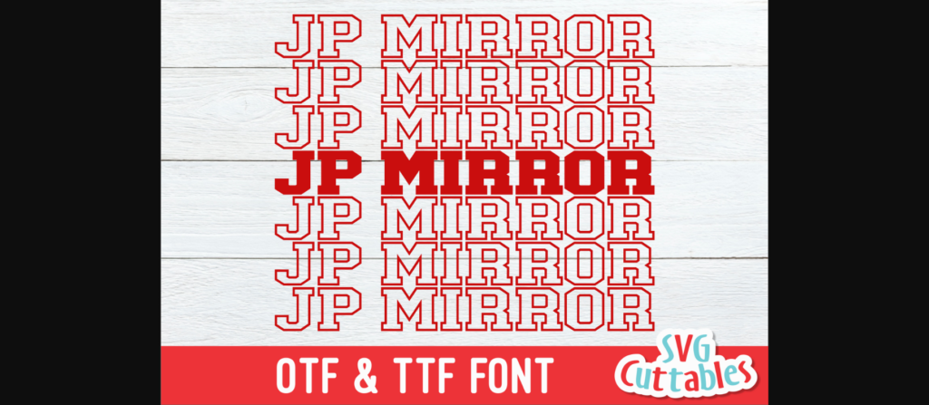 JP Mirror Font Poster 3