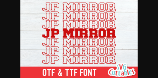 JP Mirror Font Poster 1