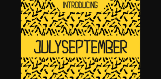 Julyseptember Font Poster 1